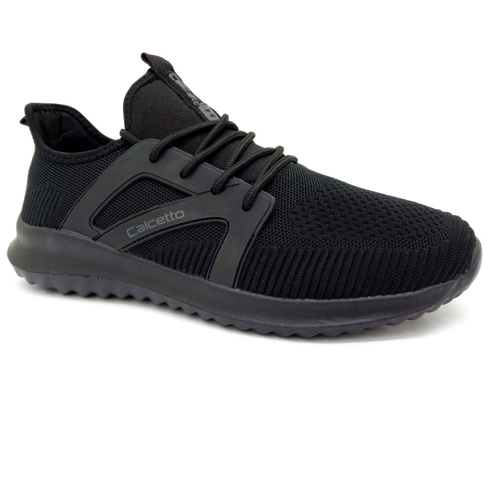 calcetto black sports shoes